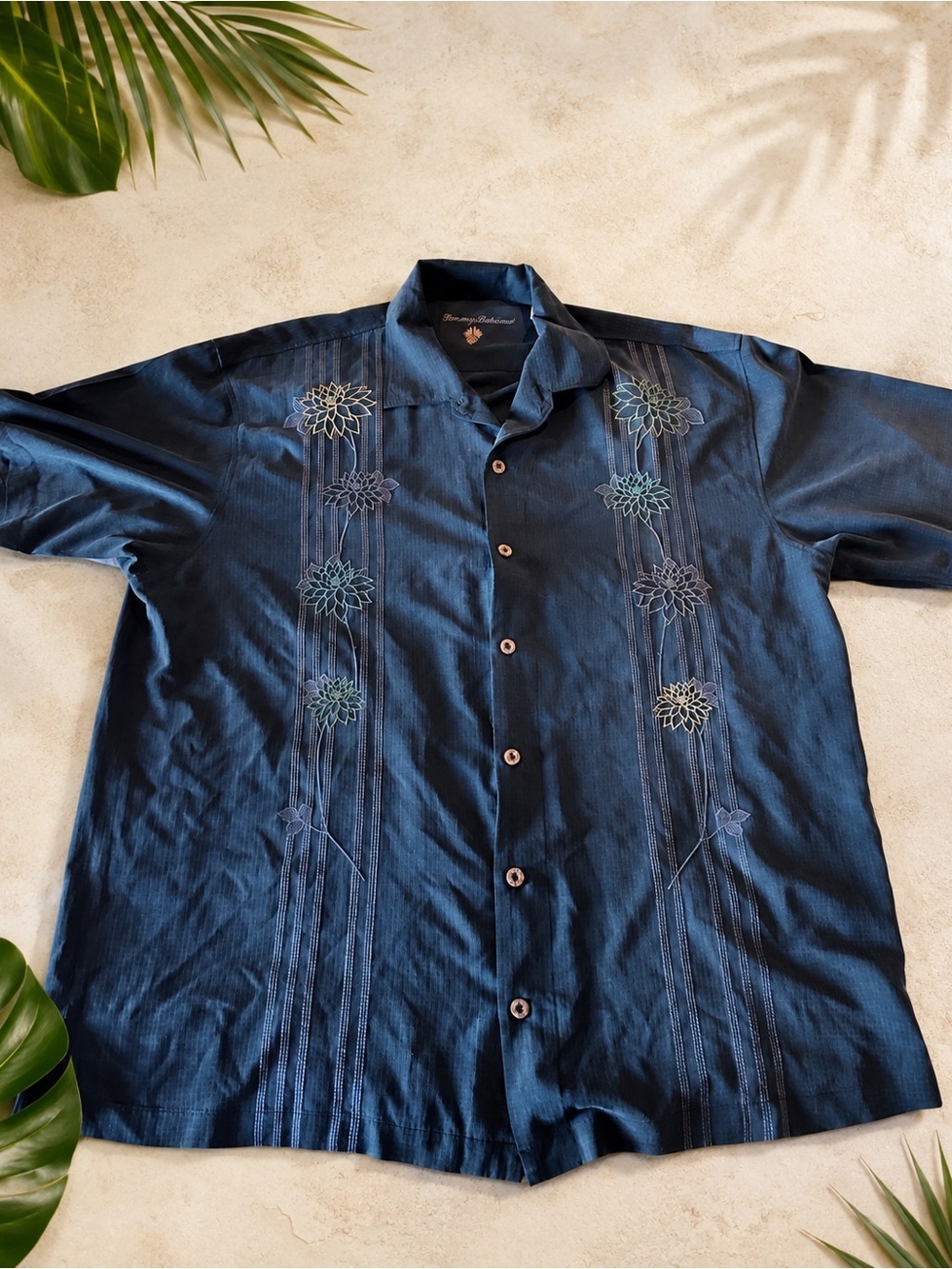 Vintage Tommy Bahama Silk Floral Camp Shirt XL